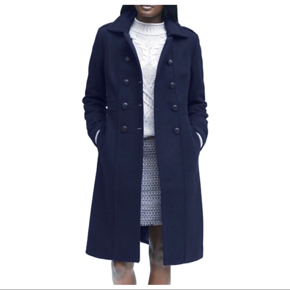 NWOT BANANA REPUBLIC Italian Navy Military Coat - Picture 2 of 7
